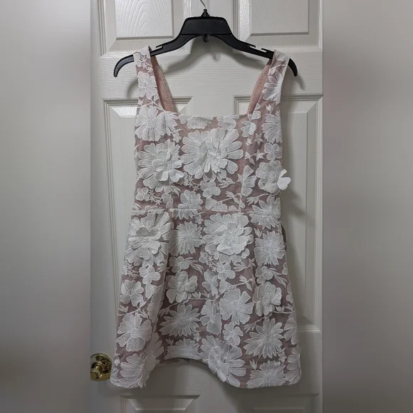off shoulder white lace maxi dress Baltic Born Womens Aspen Smocked Lace Maxi Dress | Off White main image 1